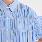 Striped Button Down Shirt Dress