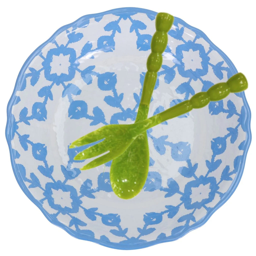 Highland Blue Melamine Serving Bowl