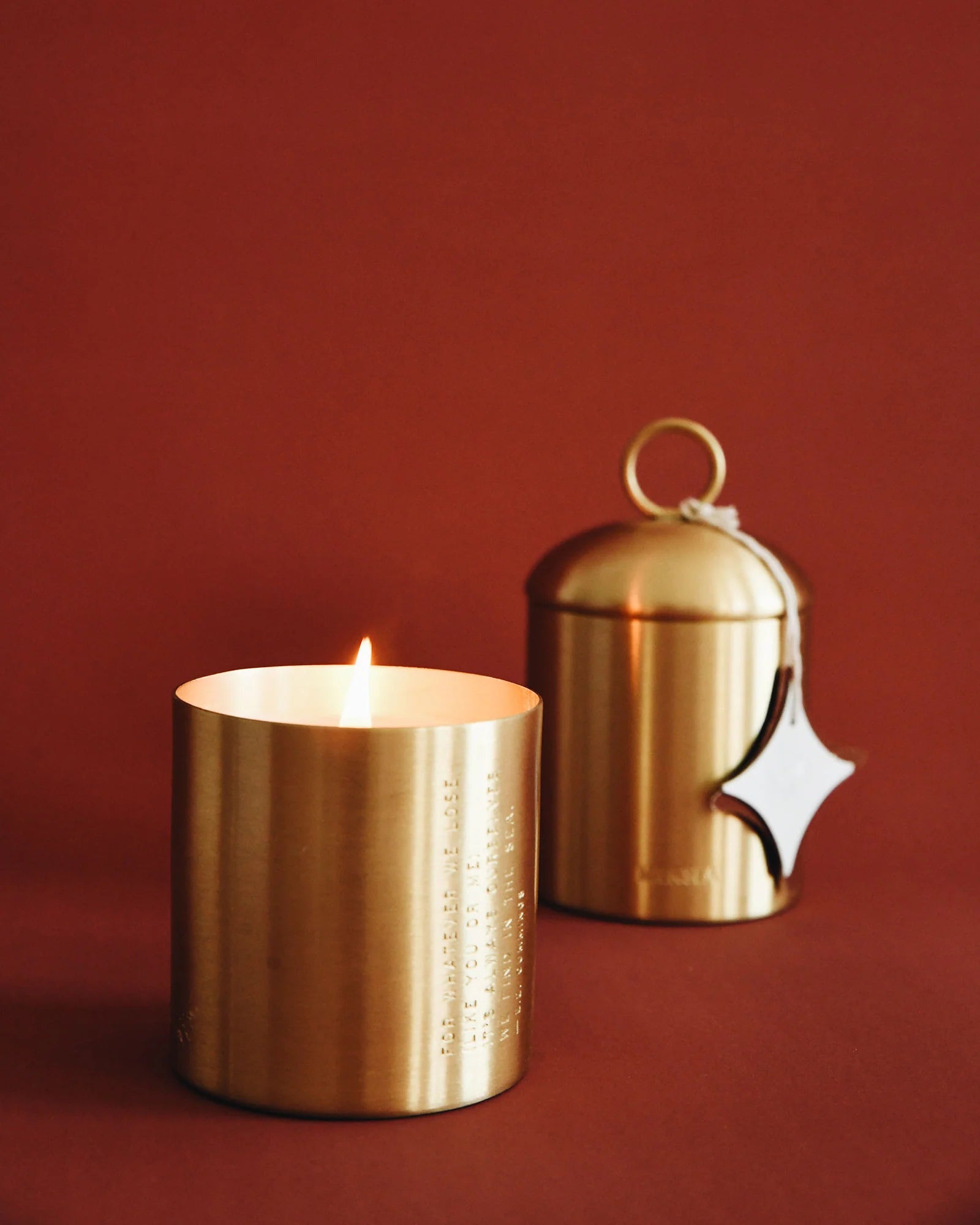 Mer Sea Holiday Brass Candle