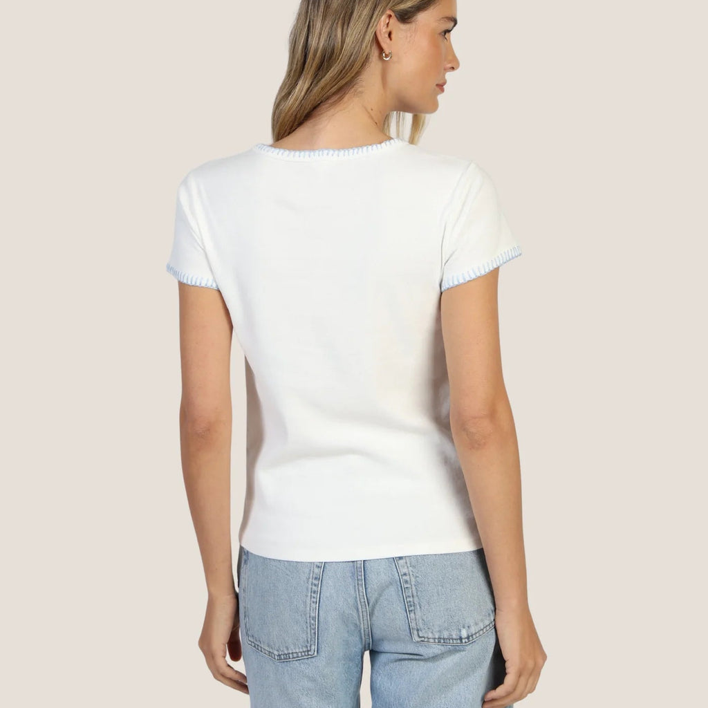 Brooks Blanket Stitch Tee