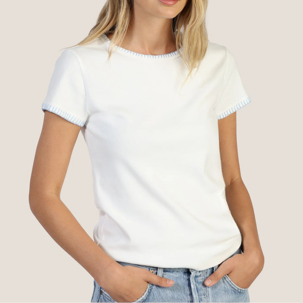 Brooks Blanket Stitch Tee