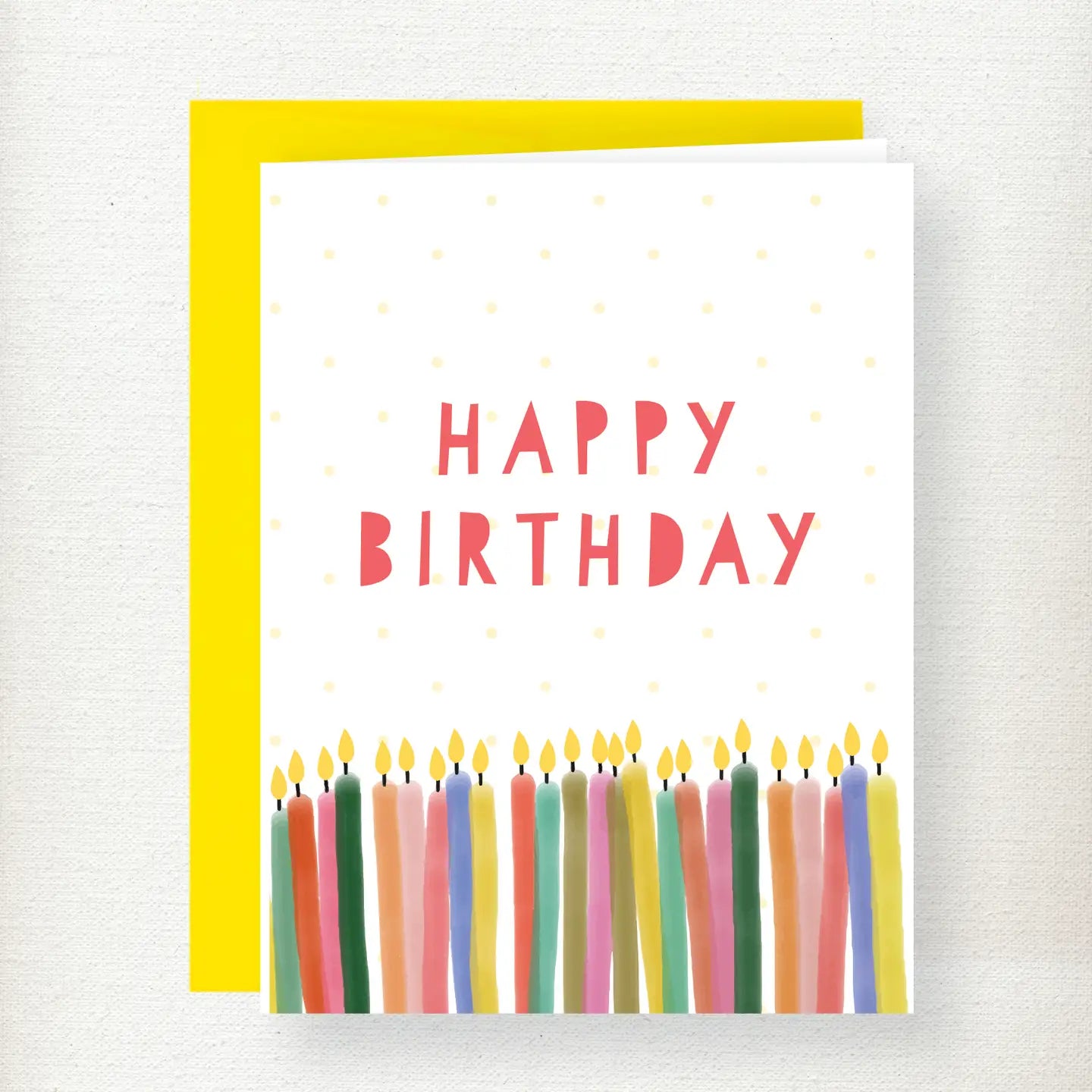 Candles and Dots Birthday Greeting Card