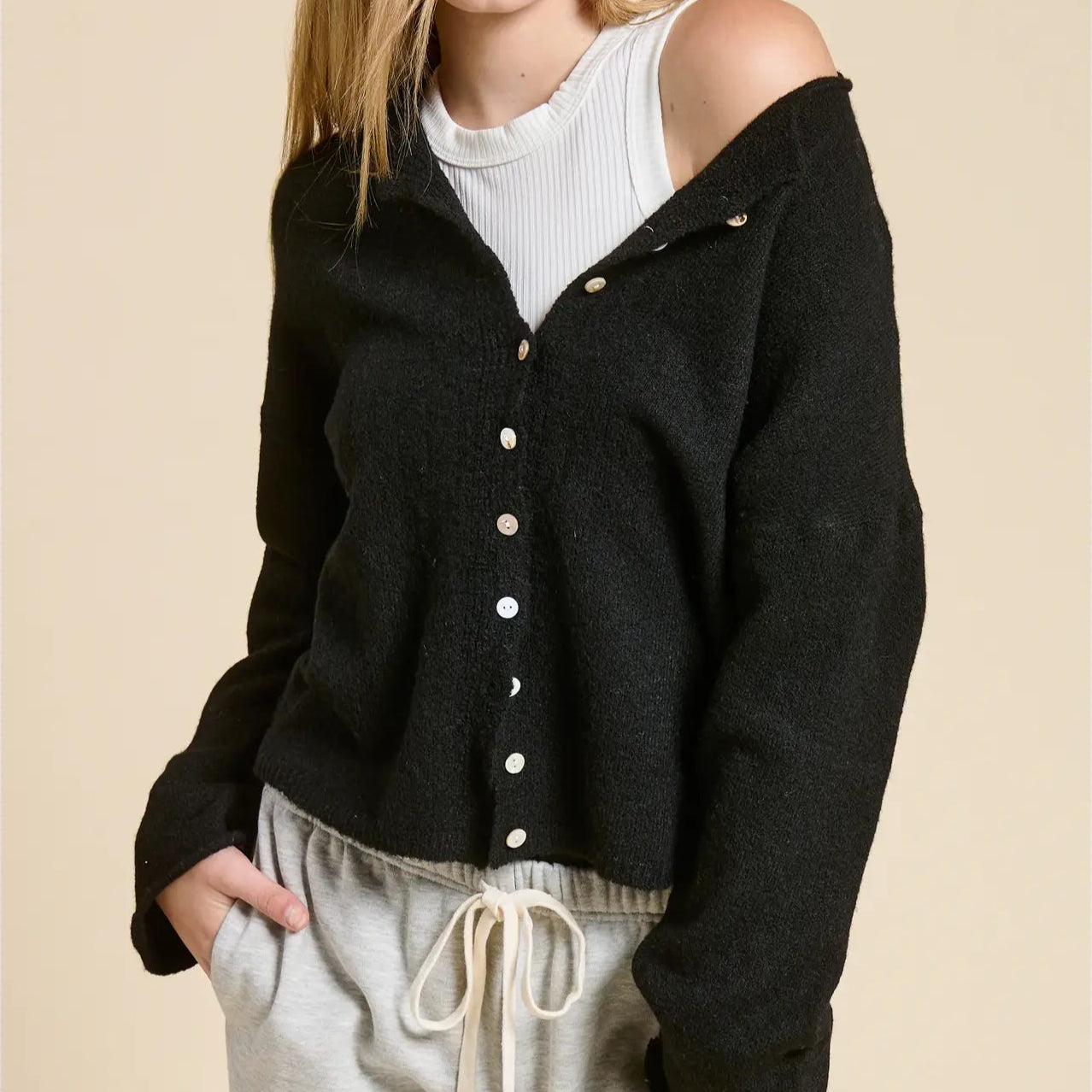 Essential Button Down Cardigan