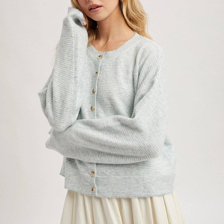 Striped Button Up Sweater