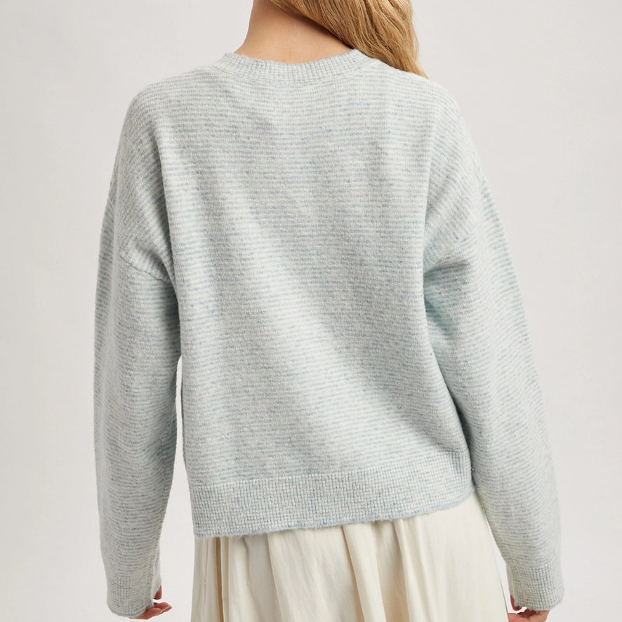 Striped Button Up Sweater