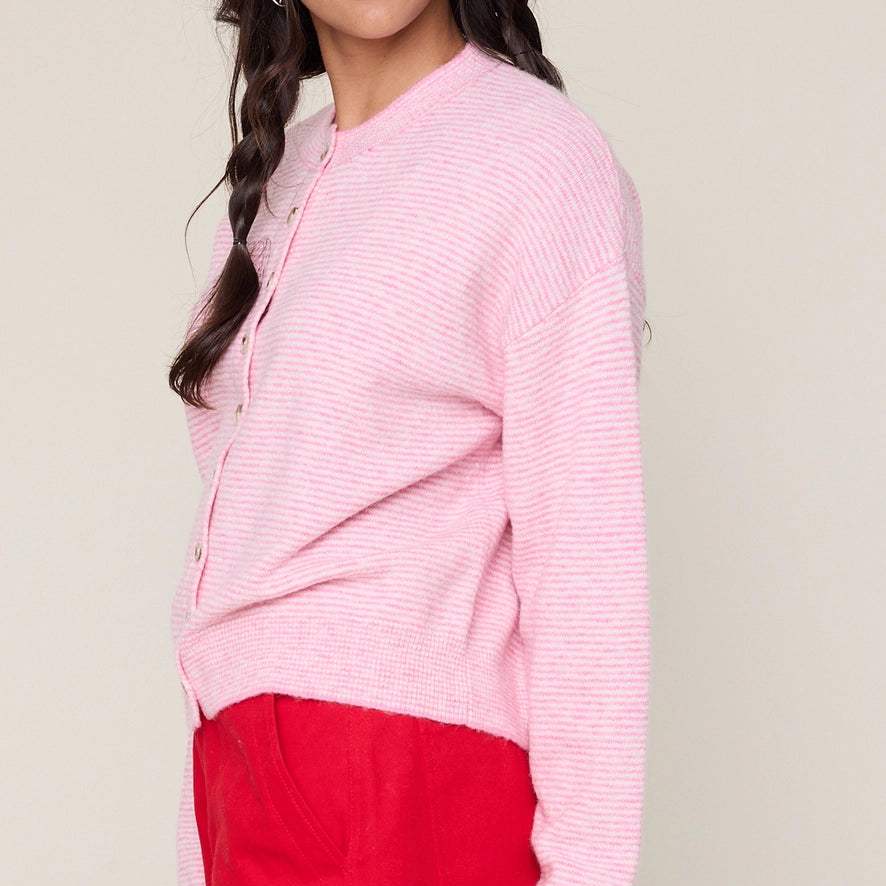 Striped Button Up Sweater