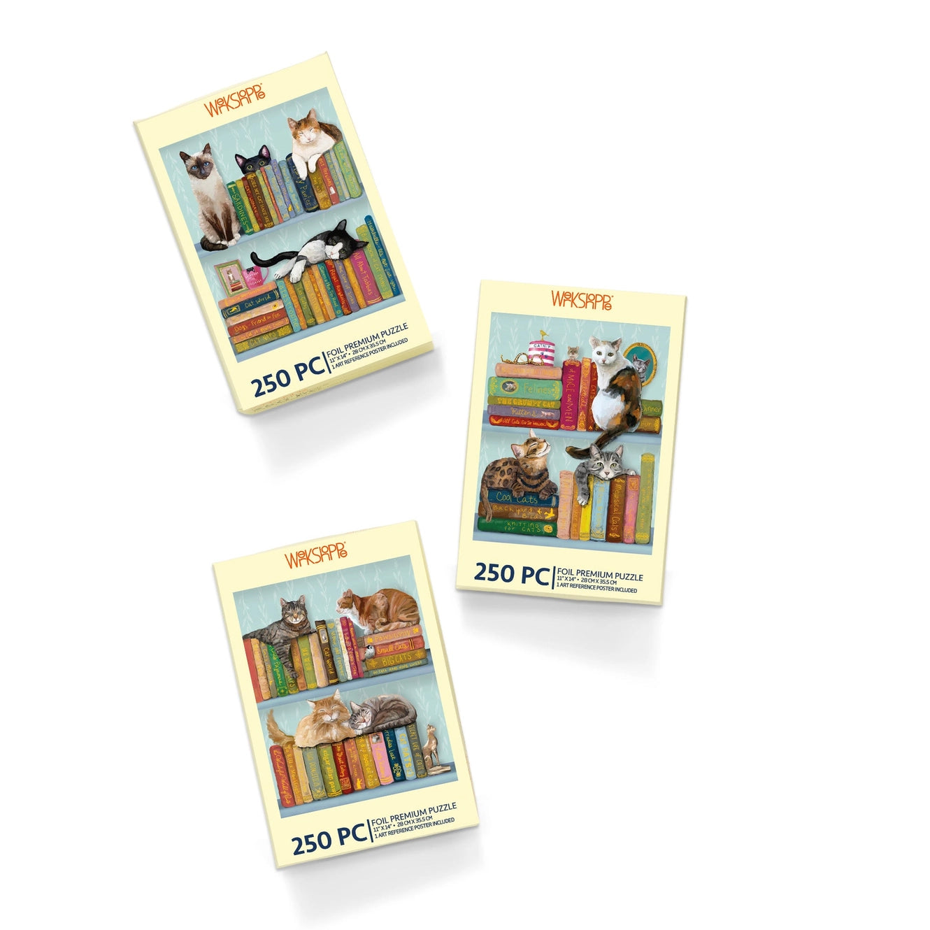 Cats on Books 3 Set Puzzles Main image