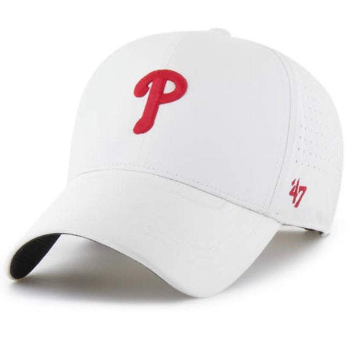 White '47 Brand Philadelphia Phillies MVP cap with red P logo and ventilated mesh panels Main image