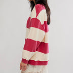 Free People Classic Wide Stripe Oversized Crew