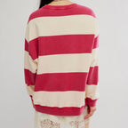 Free People Classic Wide Stripe Oversized Crew