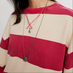 Free People Classic Wide Stripe Oversized Crew