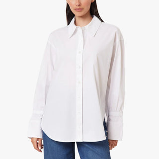 Cinched Cuff Poplin Shirt