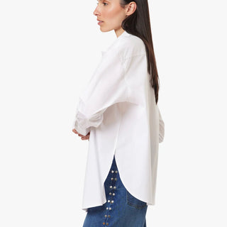 Cinched Cuff Poplin Shirt