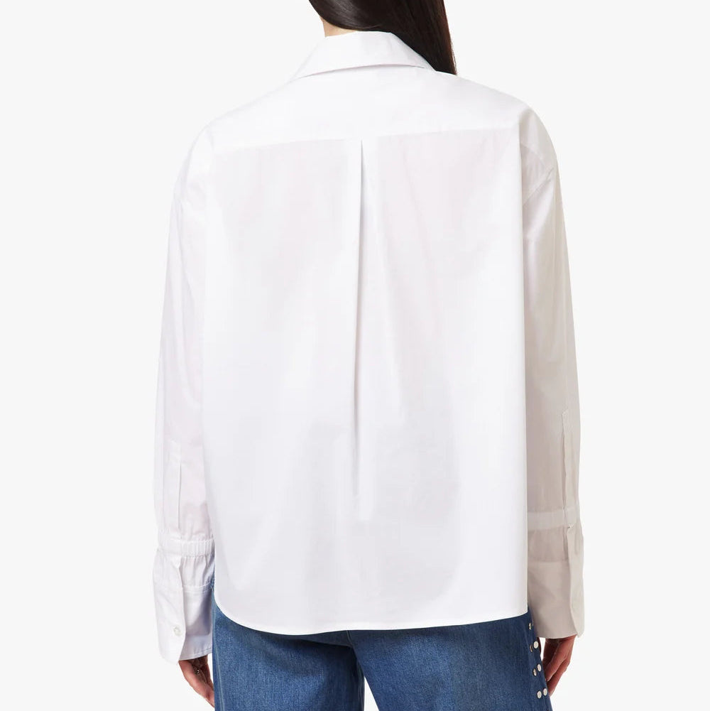 Cinched Cuff Poplin Shirt