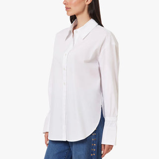 Cinched Cuff Poplin Shirt