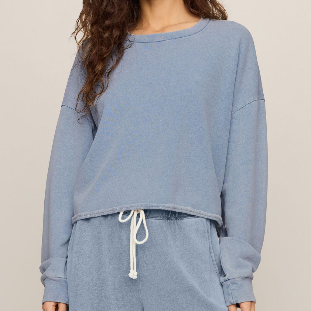 Circuit Knit Denim Sweatshirt