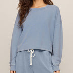 Circuit Knit Denim Sweatshirt