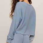 Circuit Knit Denim Sweatshirt