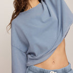 Circuit Knit Denim Sweatshirt