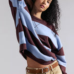 Free People Classic Striped Oversized Crewneck