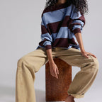 Free People Classic Striped Oversized Crewneck