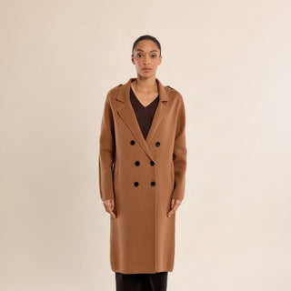 Double Breasted Knit Coat