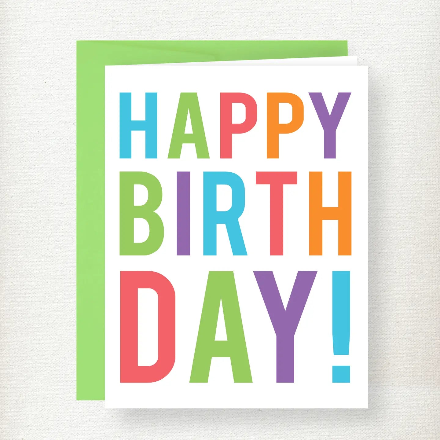 Colorful Text Birthday Greeting Card