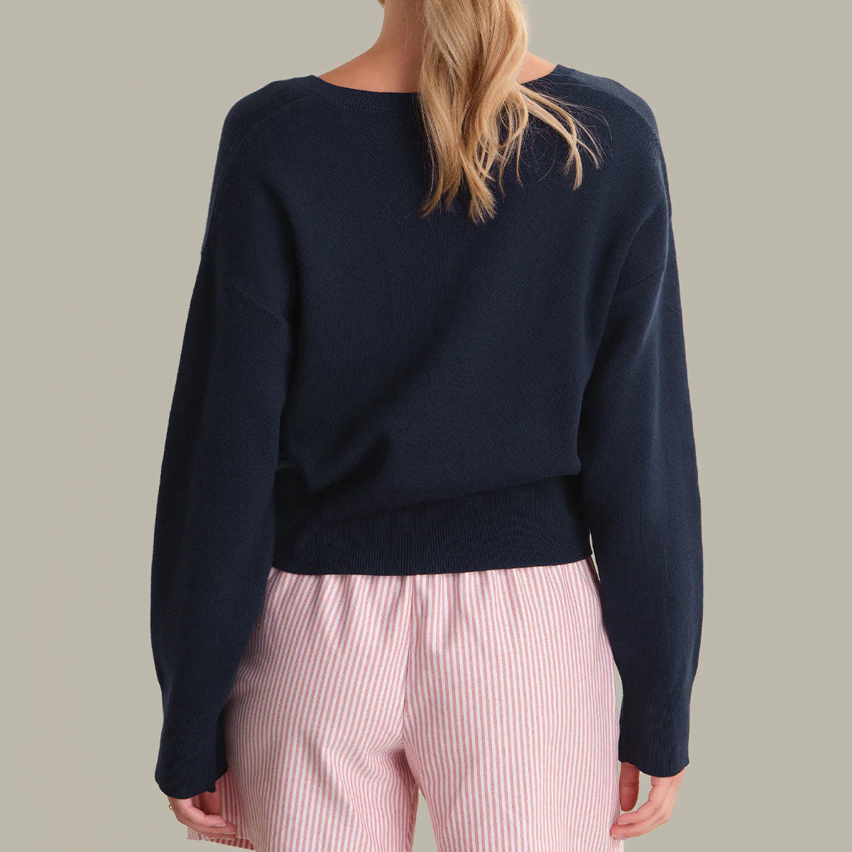 Solid Drop Shoulder Henley