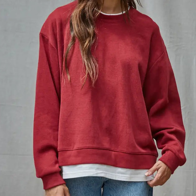 Always On Crew Twofer Pullover