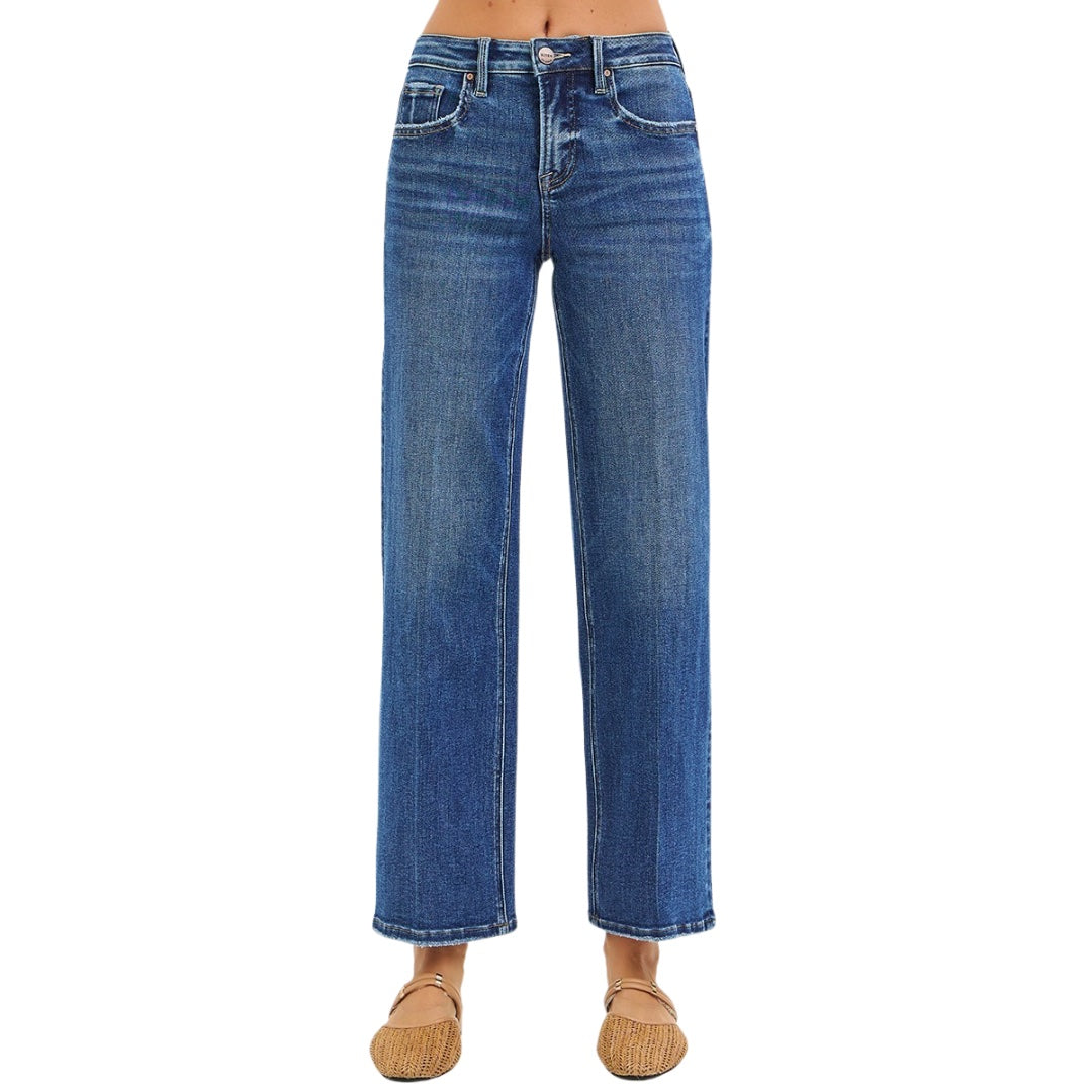 Tummy Control Crease Line High Rise Ankle Straight