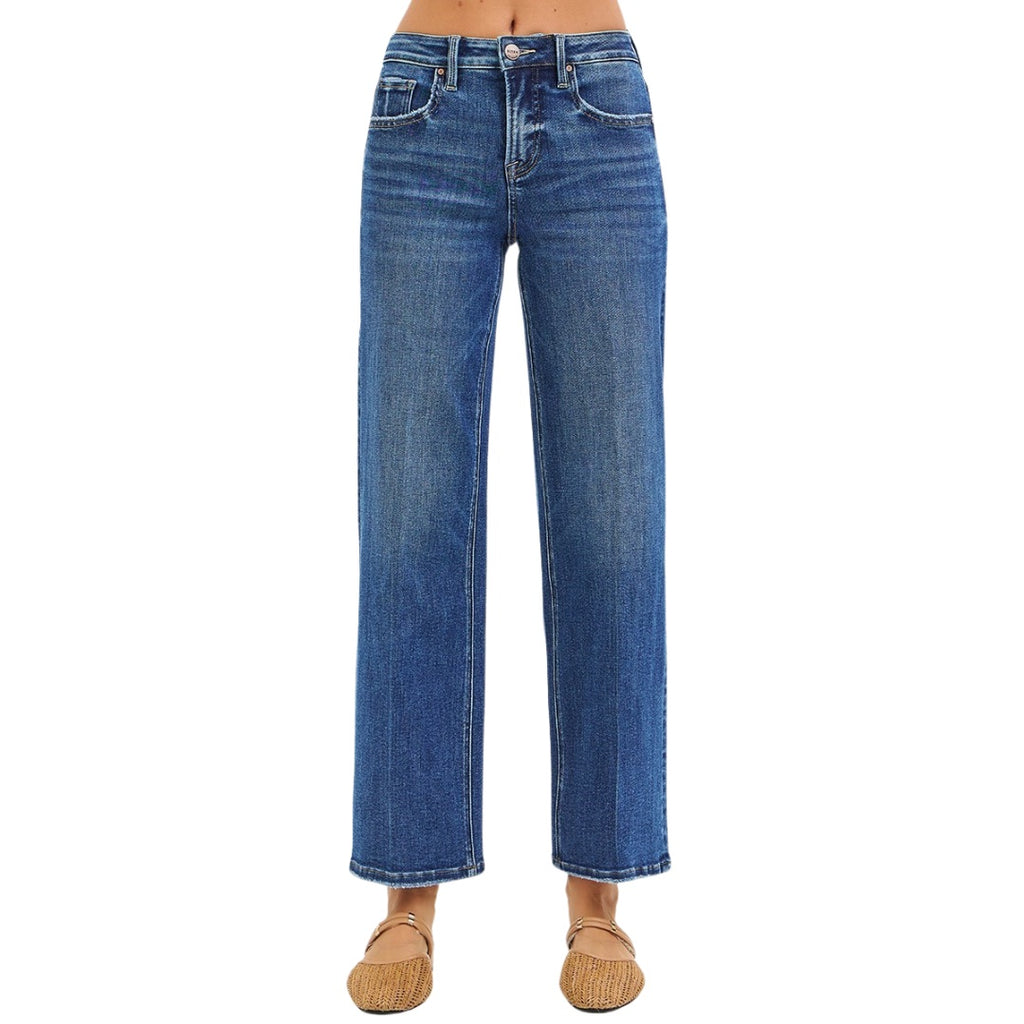 Tummy Control Crease Line High Rise Ankle Straight