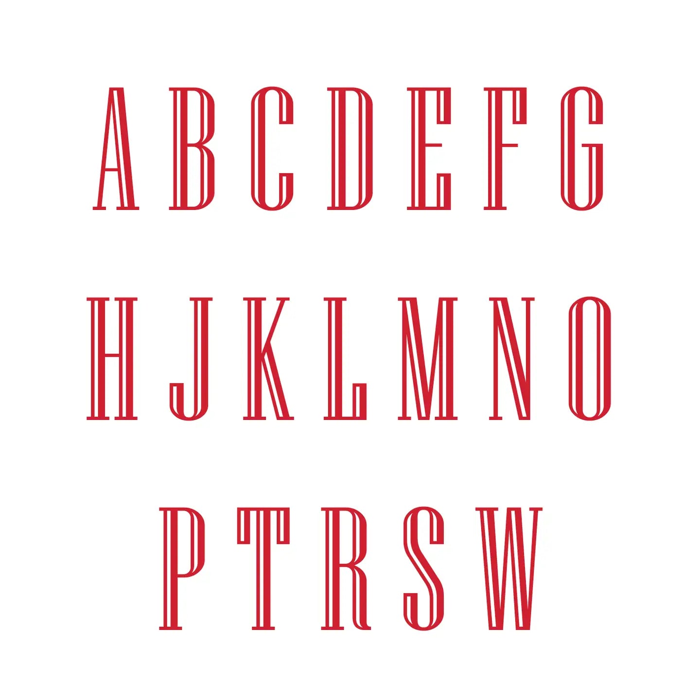 Christmas Crest Initial Note Stack