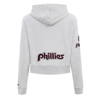 MLB Philadelphia Phillies Retro Classic Women's Cropped Pullover Hoodie