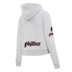 MLB Philadelphia Phillies Retro Classic Women's Cropped Pullover Hoodie