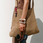 Free People Coastal Crush Straw Tote