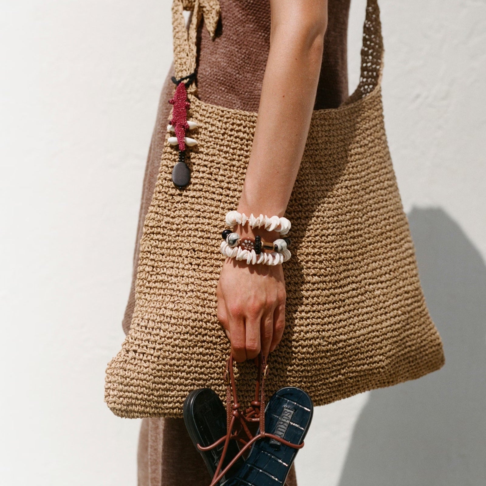 Free People Coastal Crush Straw Tote