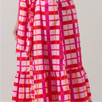 Darvy Checker Cileah Collared Maxi