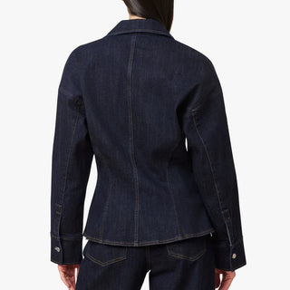 Long Sleeve Seamed Denim Shirt