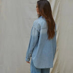 Chambray Woven Denim Button Down