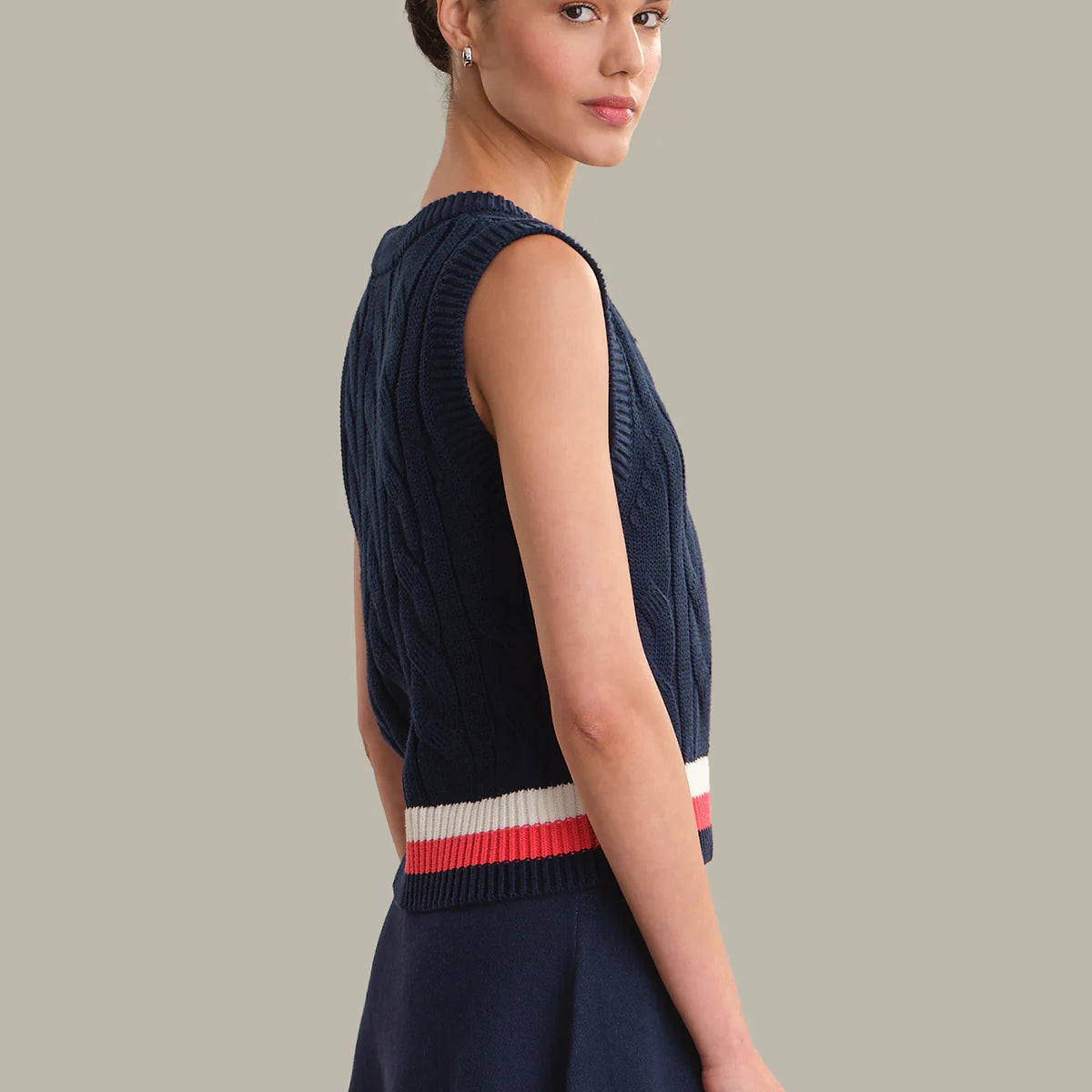 Devon Cable Knit Sweater Vest