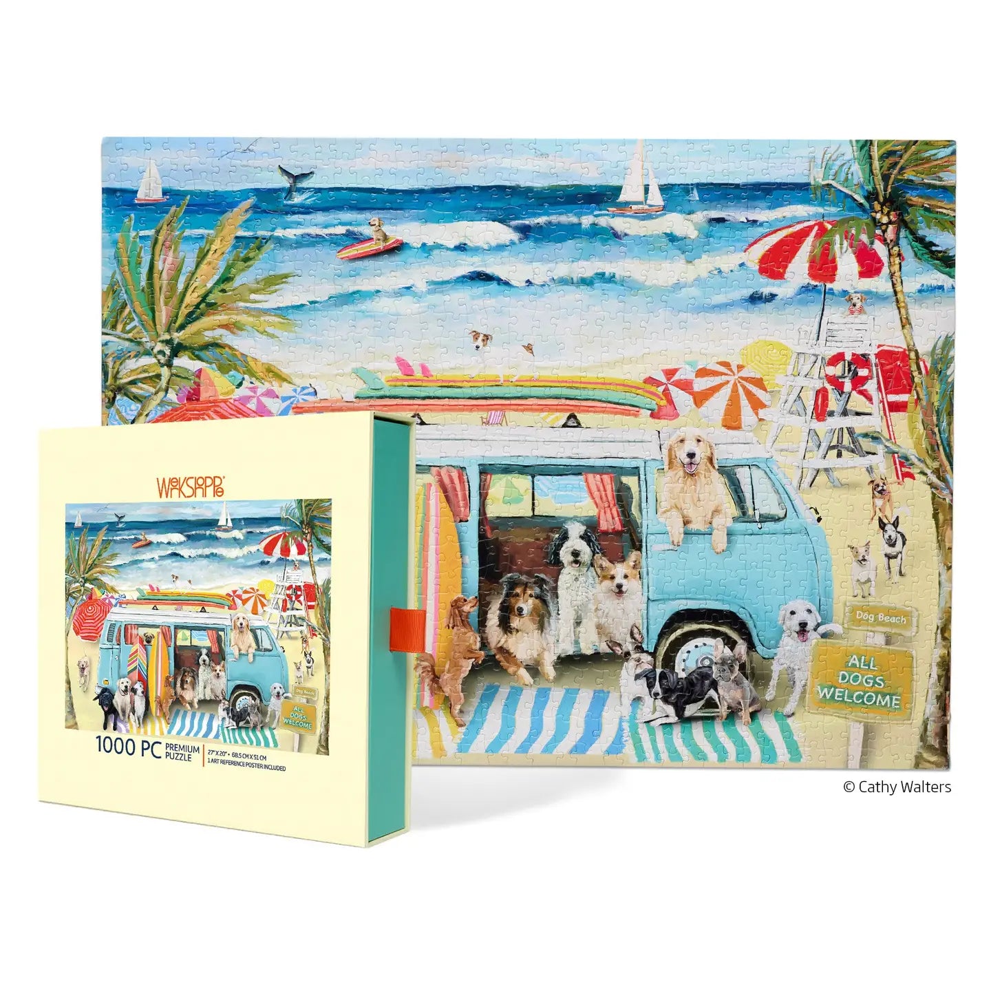 Doggie Surf School 1000 Piece Puzzle Secondary image