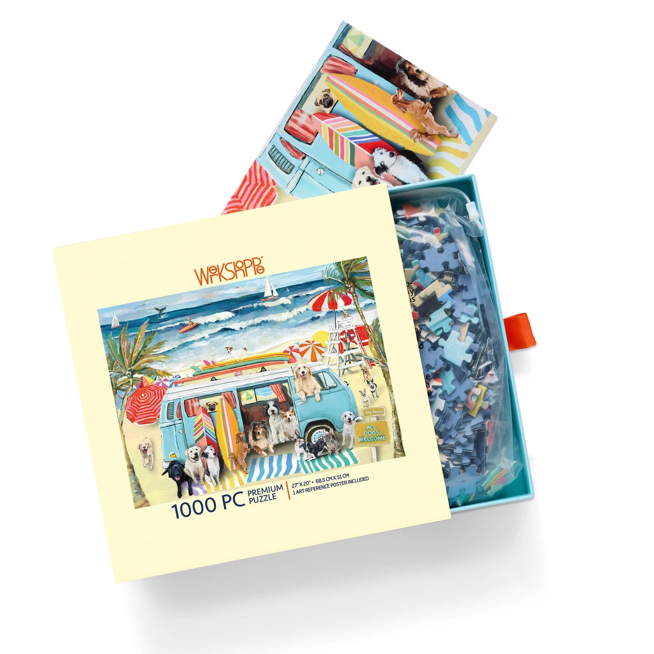 Doggie Surf School 1000 Piece Puzzle Main image