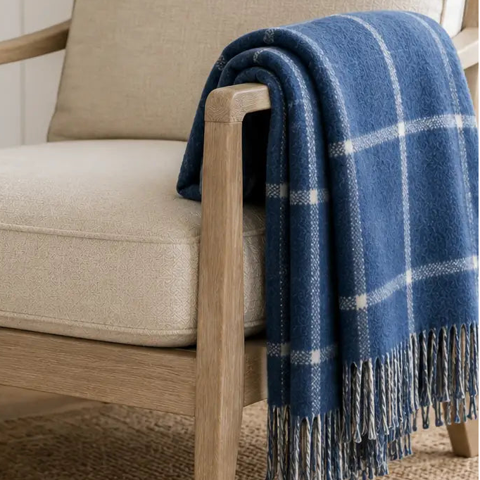Double Face Windowpane Throw Blanket