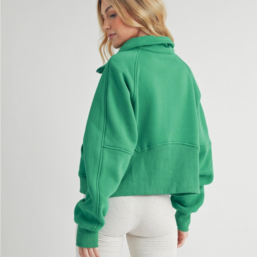 Dove Funnel Neck Half Zip