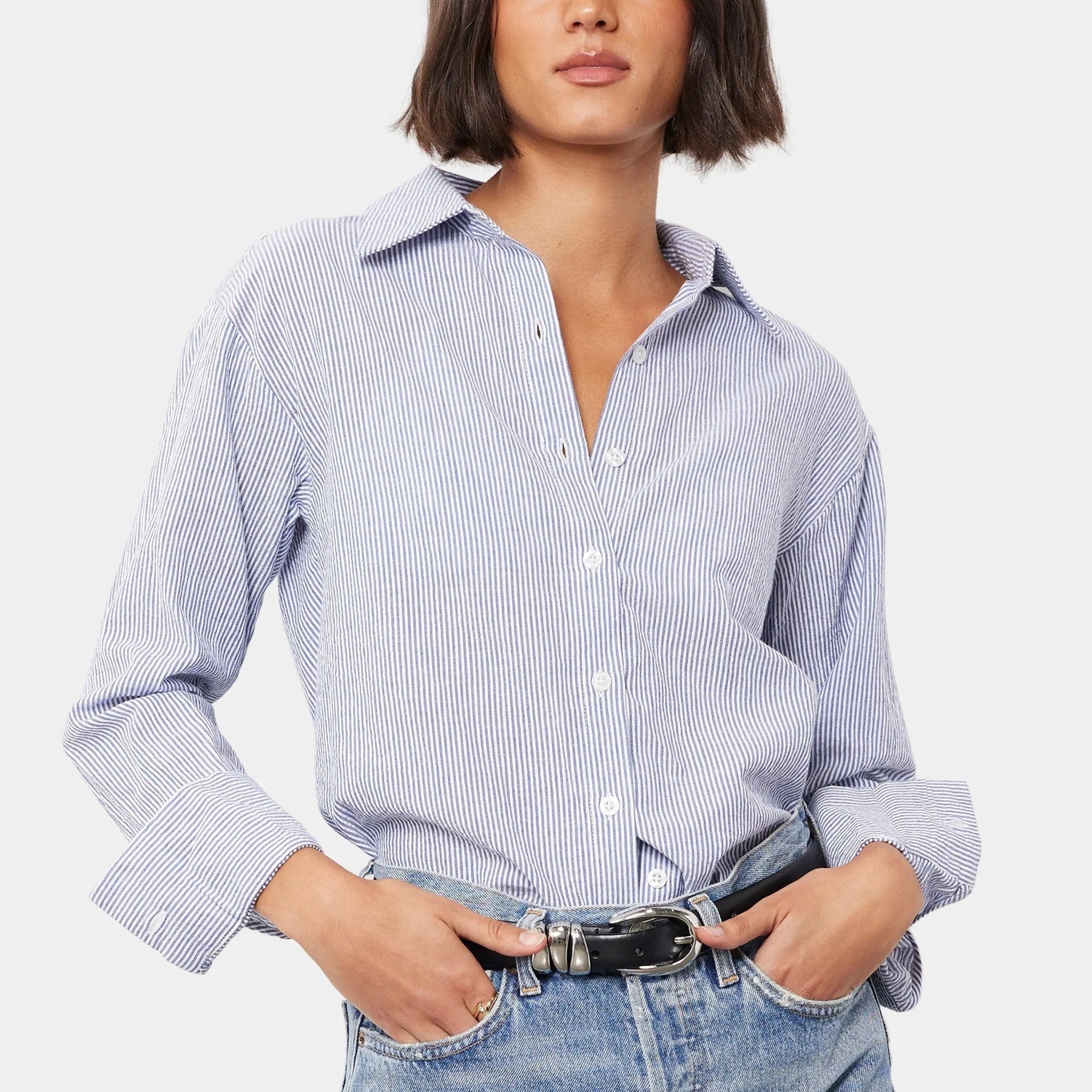 Drop Shoulder Button Down Tunic