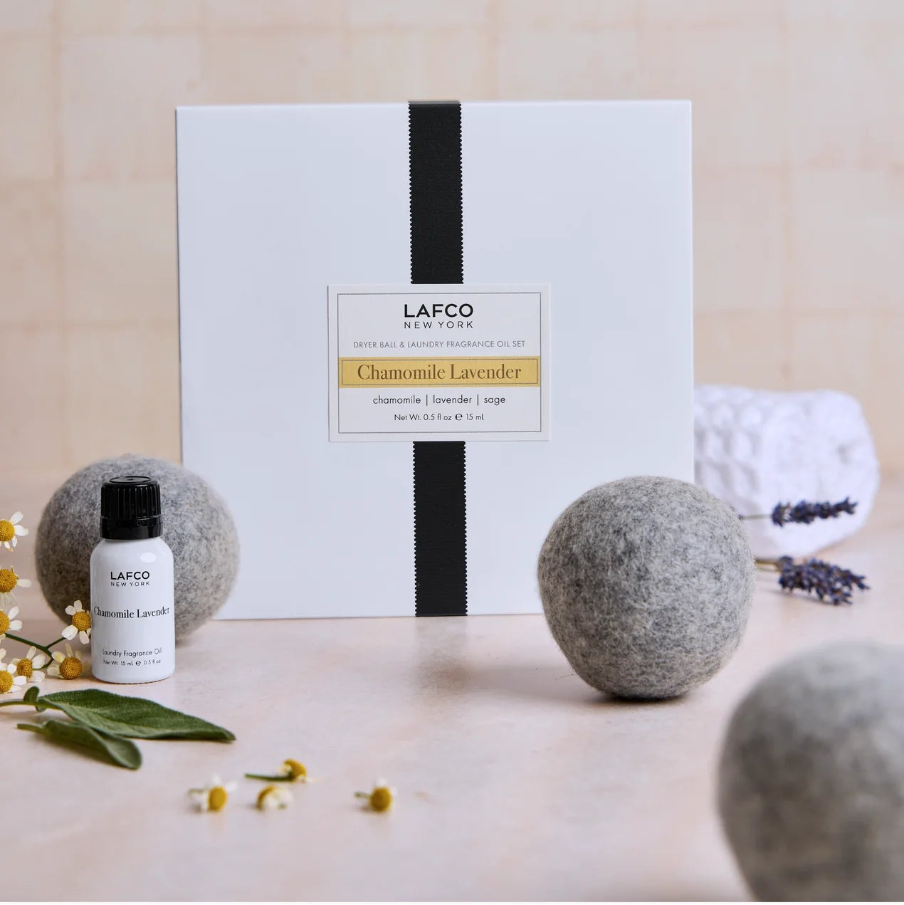 Dryer Ball & Laundry Oil Set