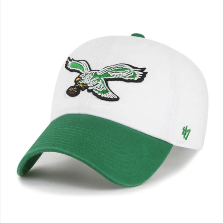 '47 Brand Philadelphia Eagles Historic White Two Tone Clean Up