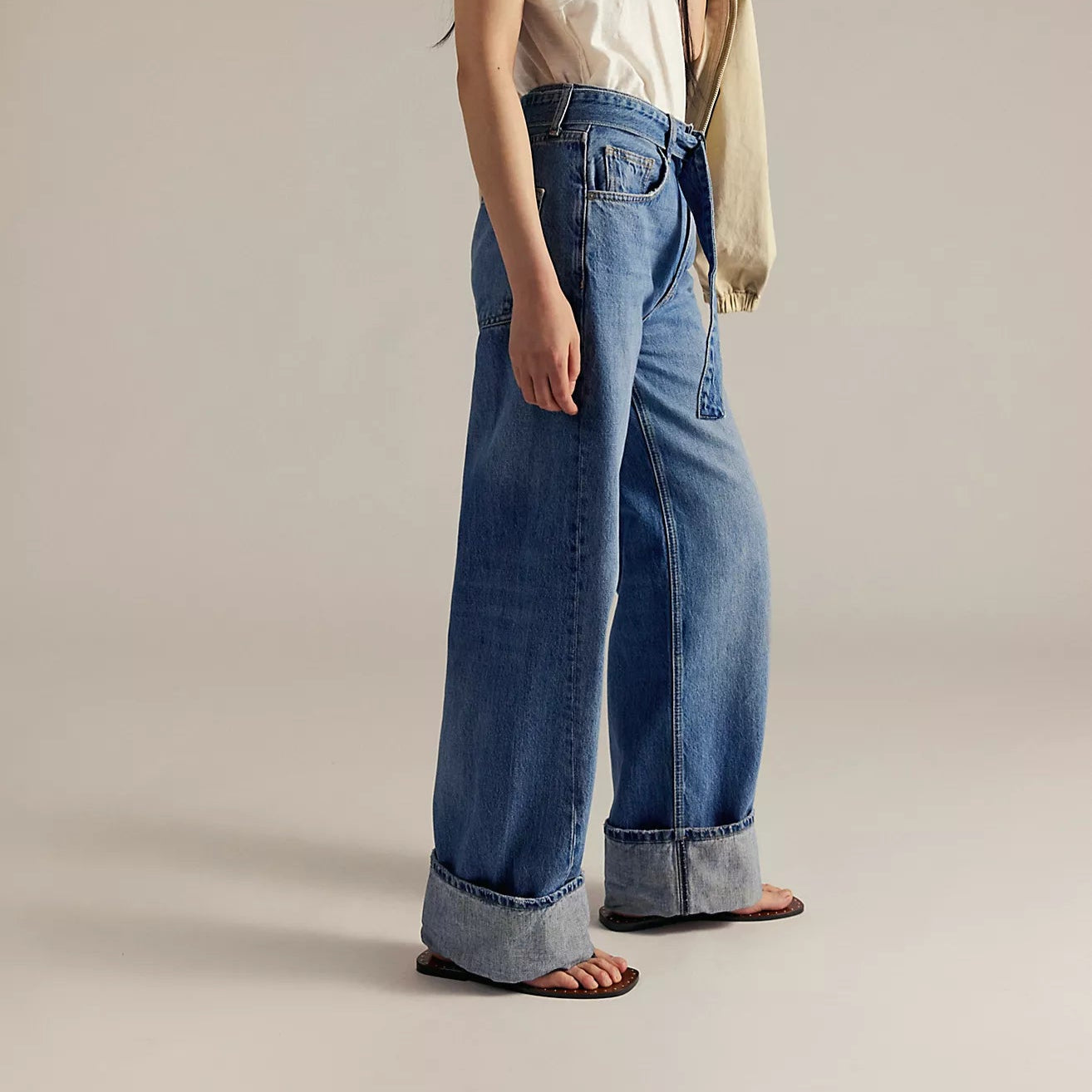 Free People East Bay Cuffed Jeans