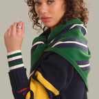 Elle Stripe Triangle Scarf