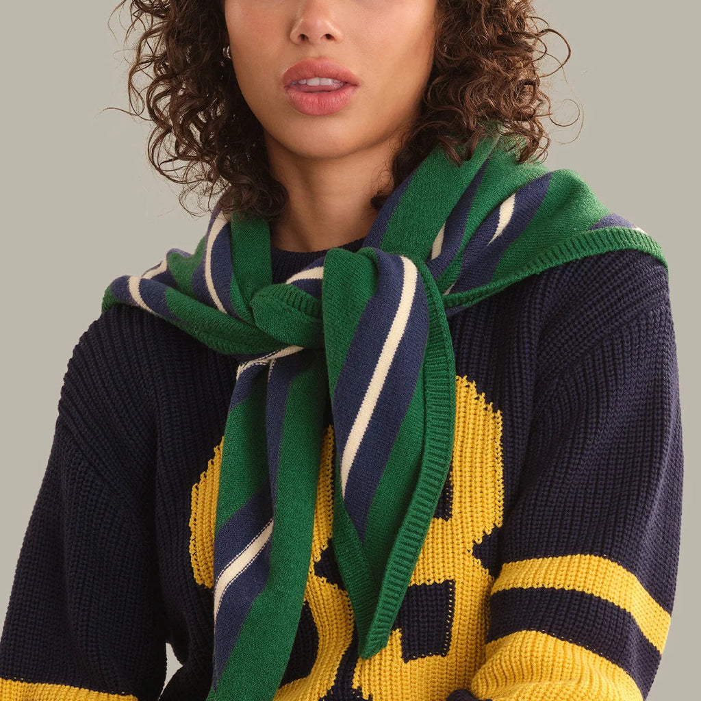 Elle Stripe Triangle Scarf